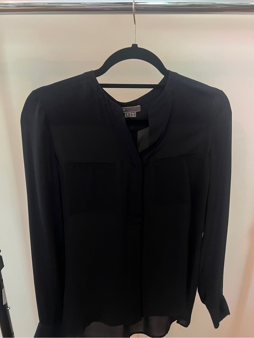 Vince Navy Collar Blouse